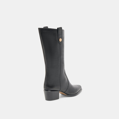 Vern Black Leather Boots | Dolce Vita