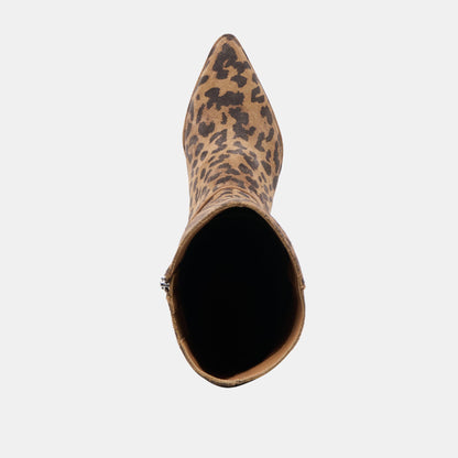 Aldy Brown Leopard Printed Suede Boots | Dolce Vita