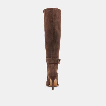 KINZY BOOTS DK BROWN SUEDE | Dolce Vita