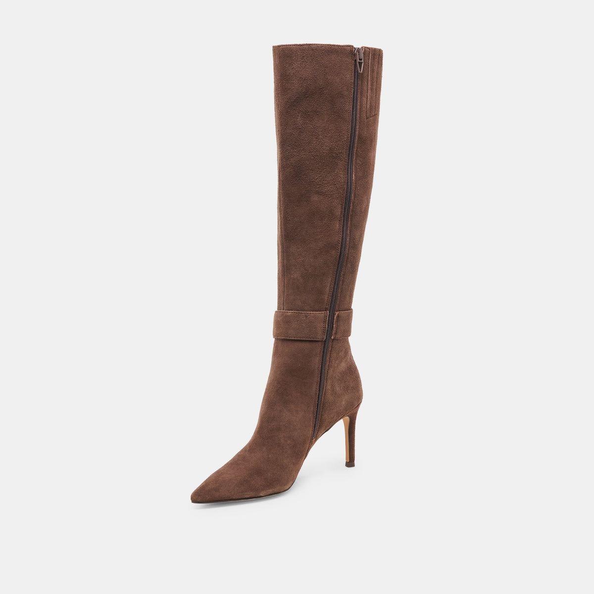 KINZY BOOTS DK BROWN SUEDE | Dolce Vita
