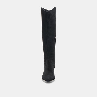Virona H2O Waterproof Onyx Suede Wide Calf Boots | Dolce Vita