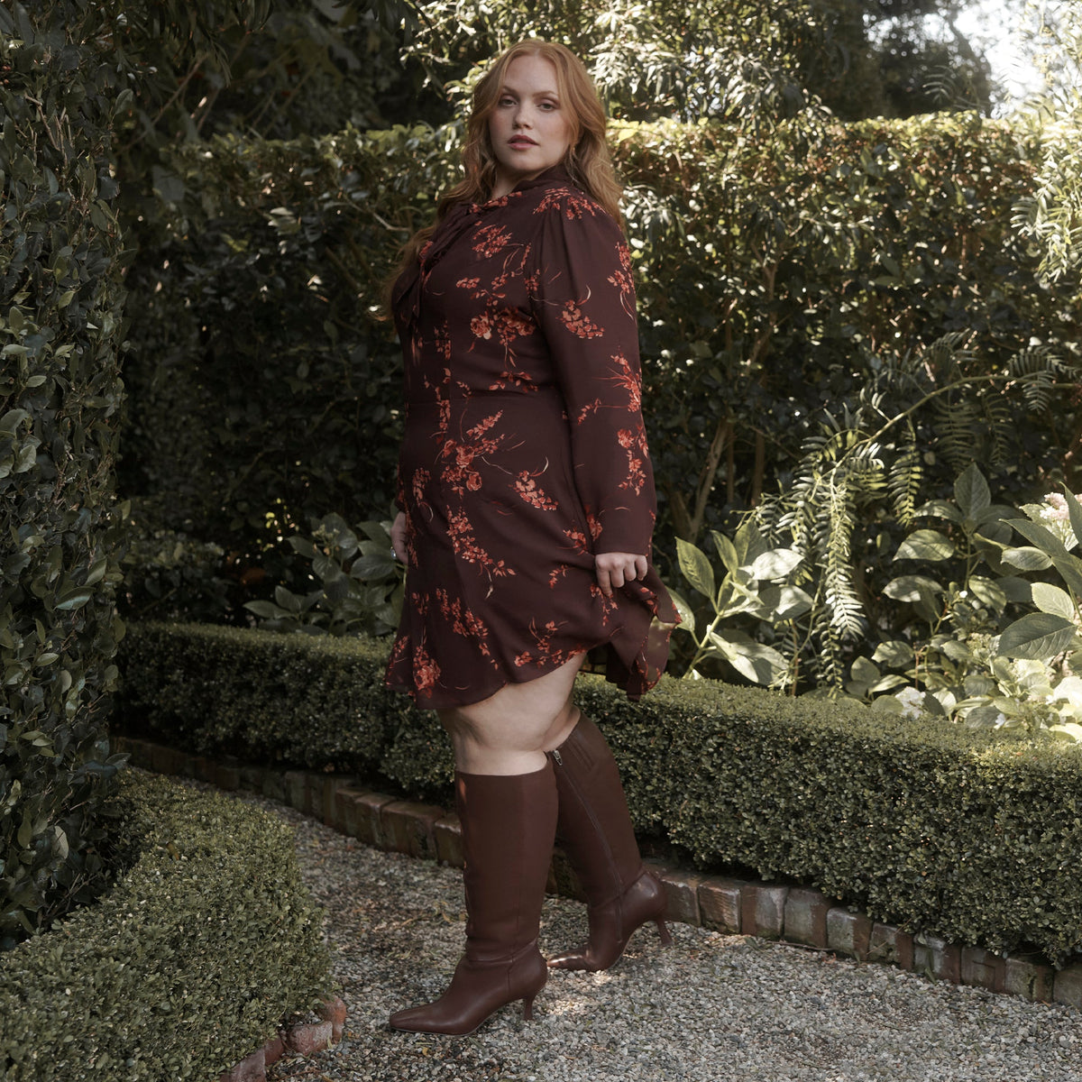 Gyra Extra Wide Calf Chocolate Boots | Dolce Vita