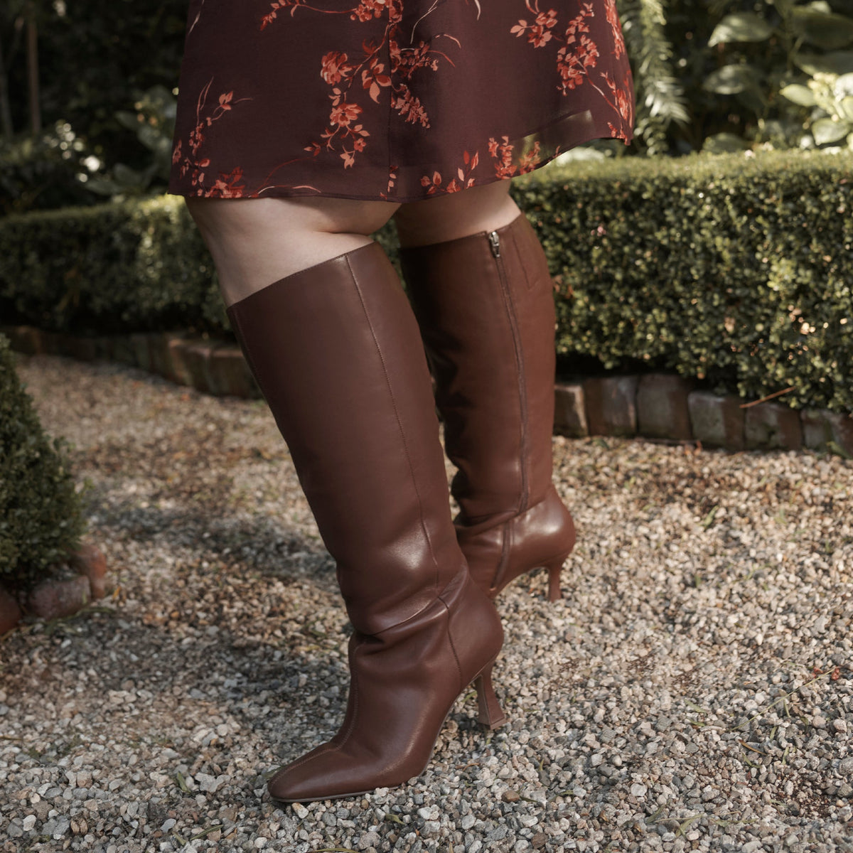 Gyra Extra Wide Calf Chocolate Boots | Dolce Vita