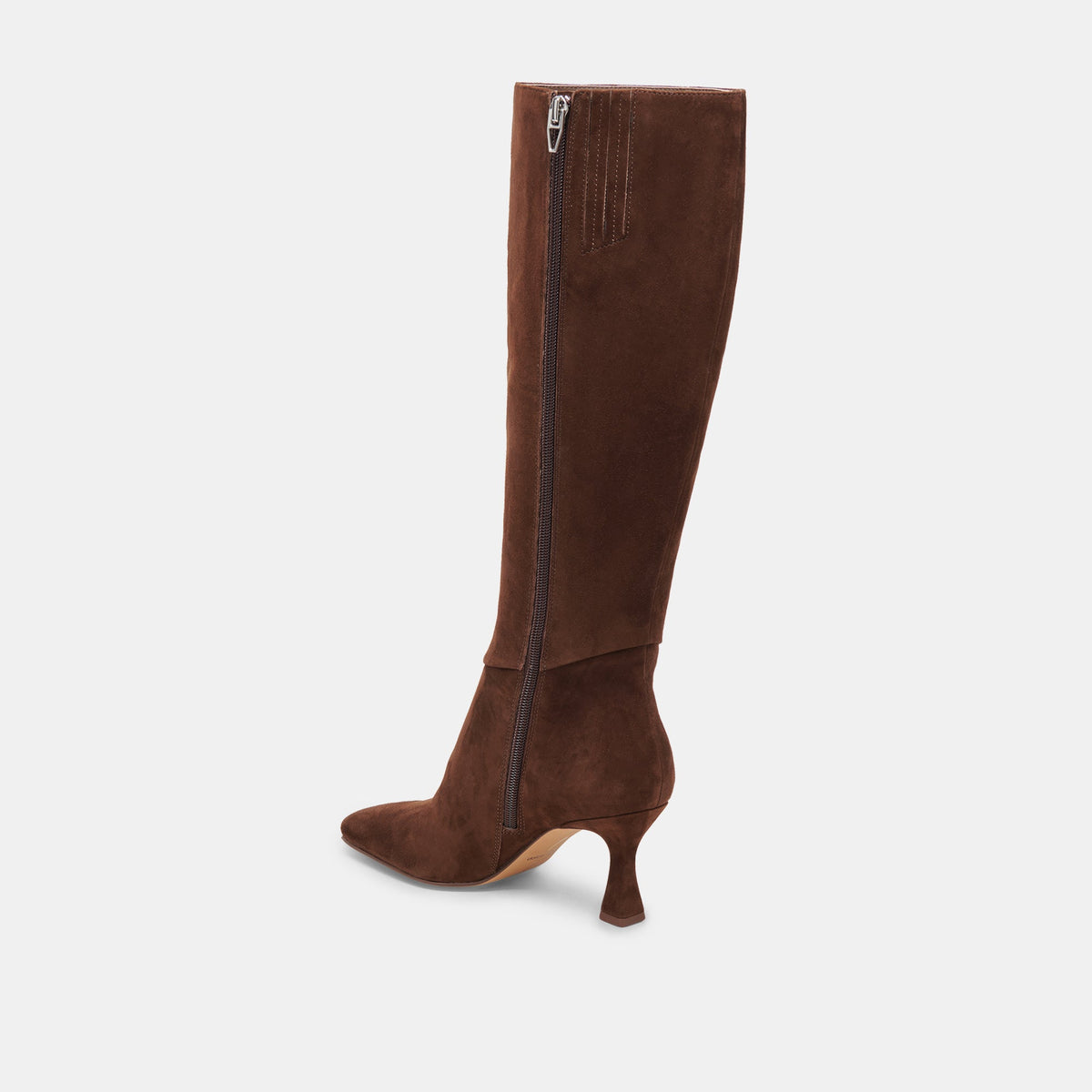 GYRA WIDE CALF BOOTS DK BROWN SUEDE | Dolce Vita