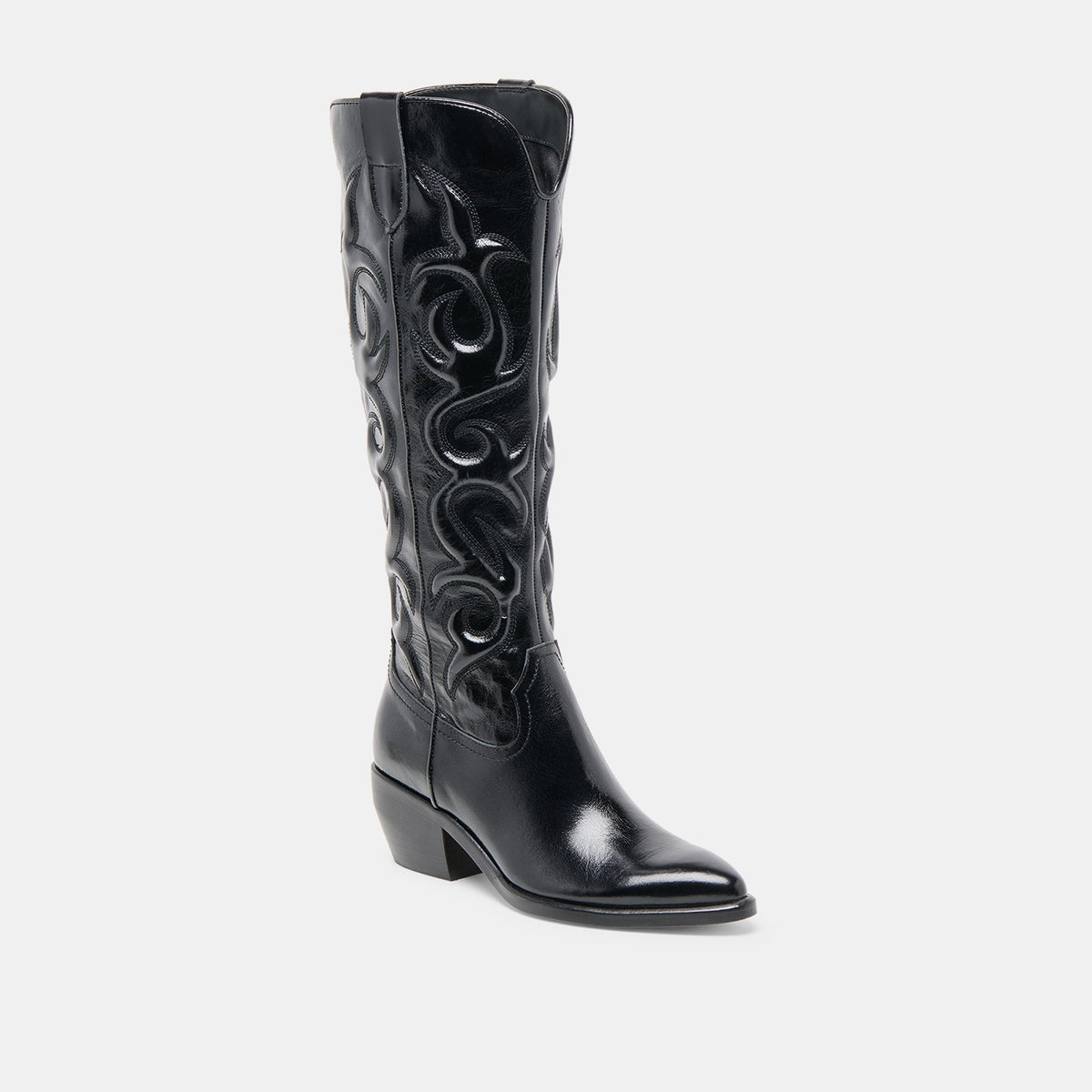 Mirla Black Leather Boots | Dolce Vita