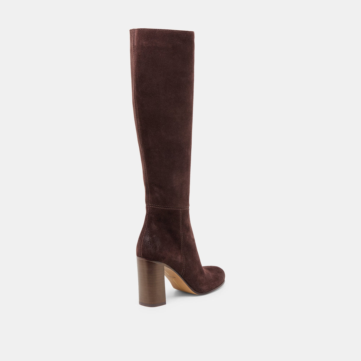 Hudsin Wide Calf Mahogany Suede Boots | Dolce Vita