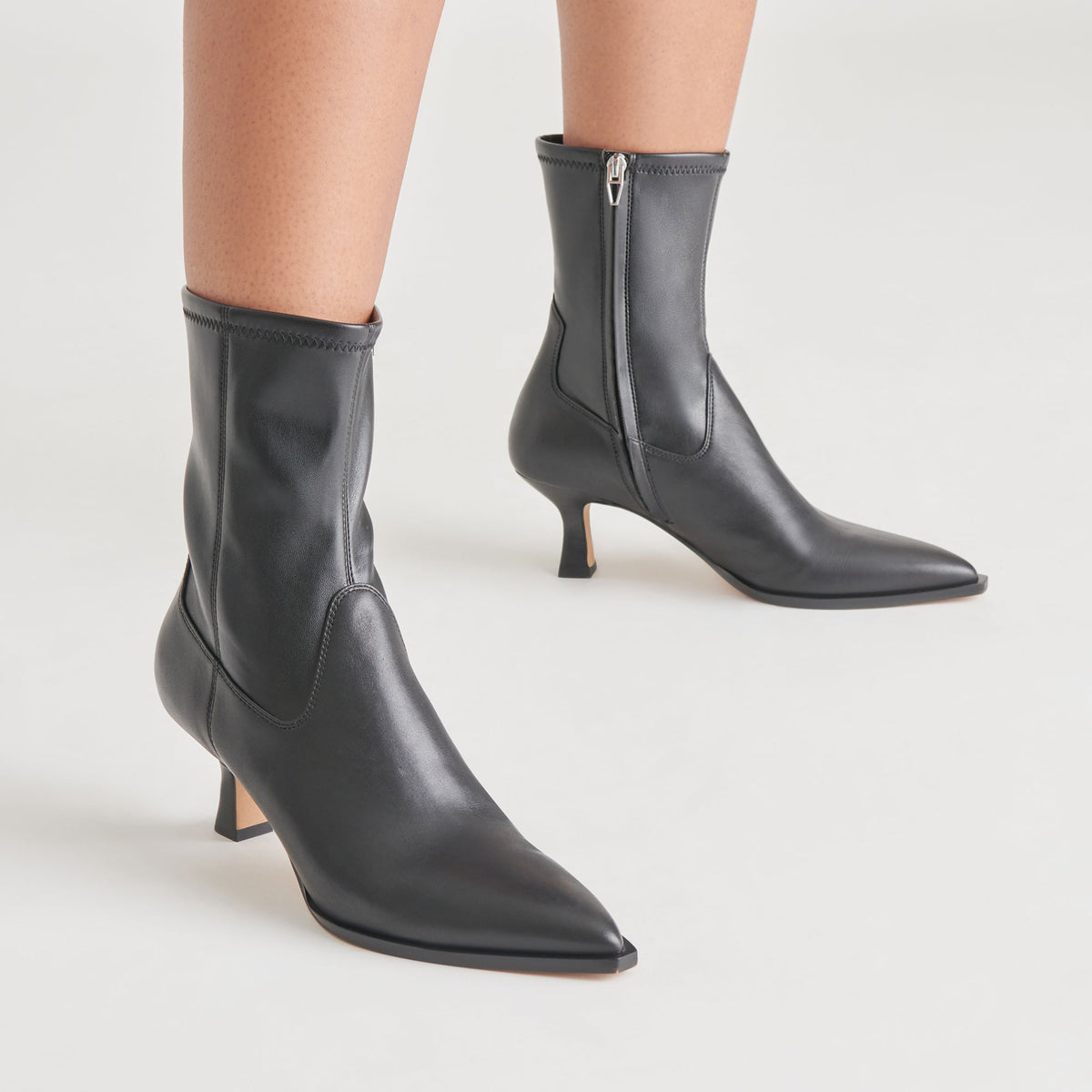 ARYA WIDE CALF BOOTS BLACK LEATHER | Dolce Vita