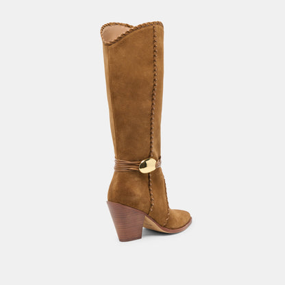 Jody Lt Brown Suede Boots | Dolce Vita