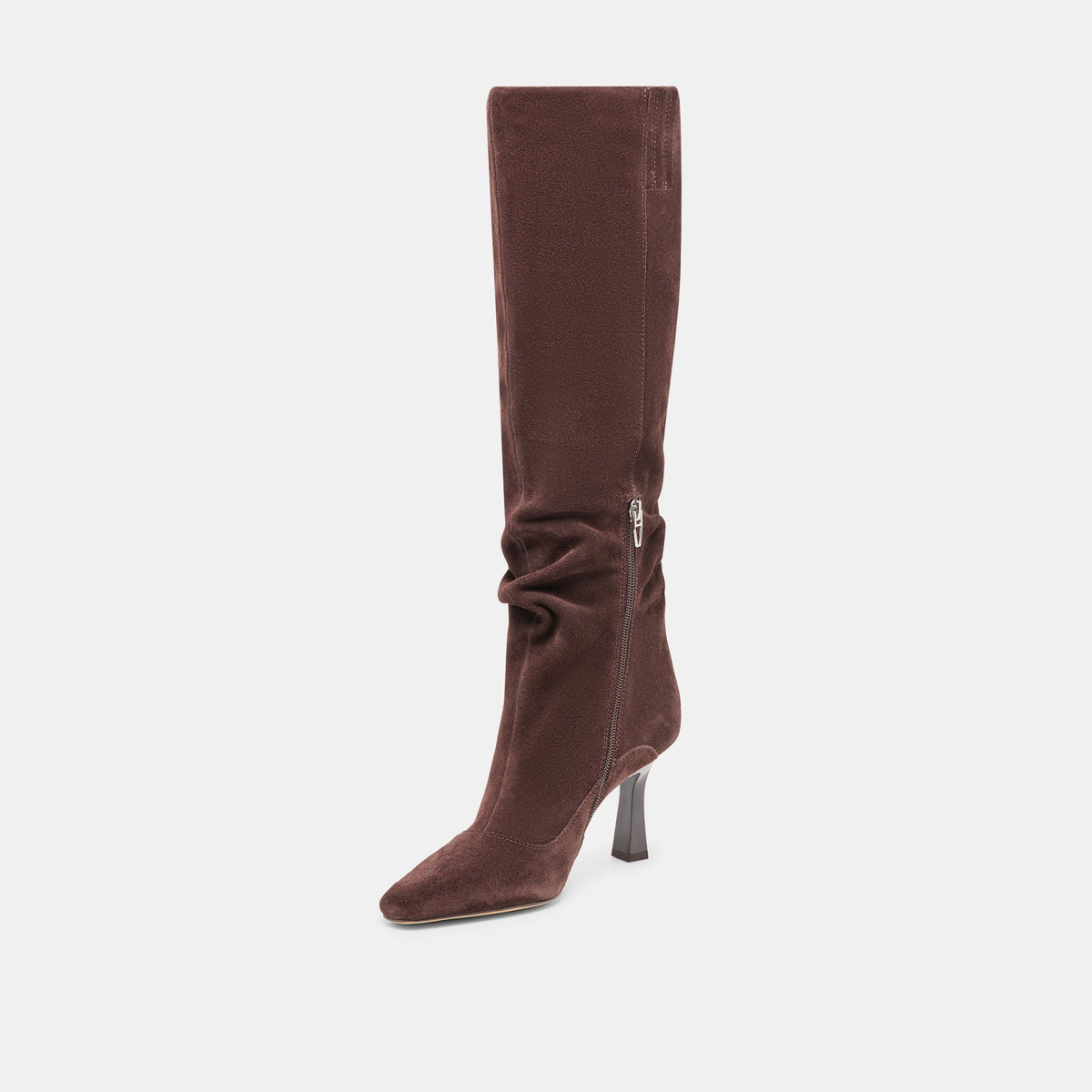 Lousa Mahogany Suede Wide Calf Boots | Dolce Vita