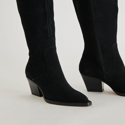Raj Boots in Onyx Suede | Dolce Vita