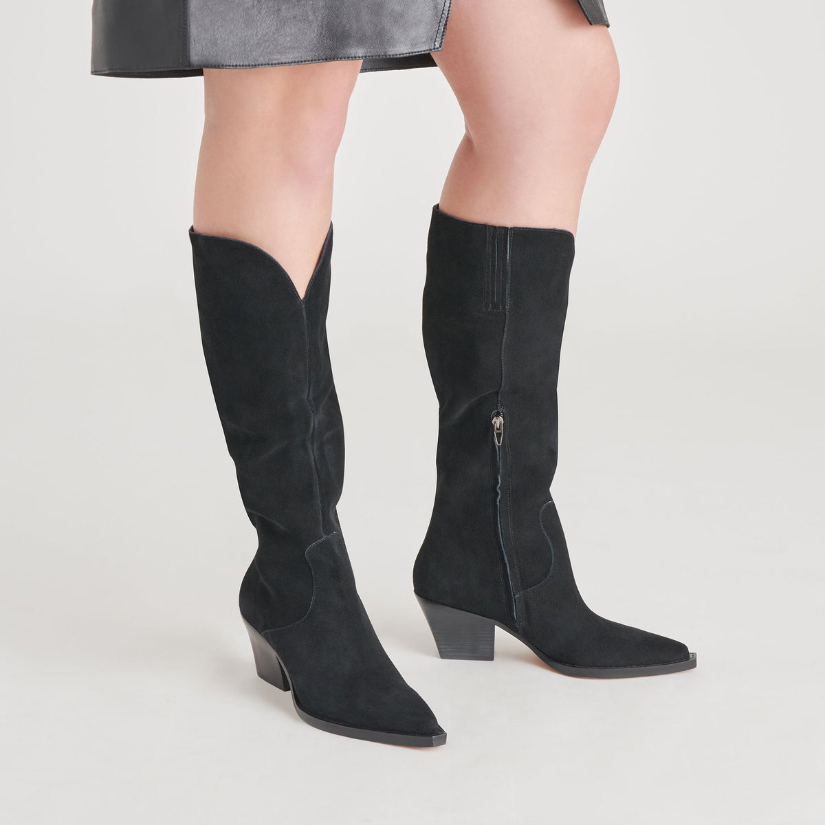 Raj Boots in Onyx Suede | Dolce Vita