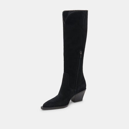 Raj Boots in Onyx Suede | Dolce Vita