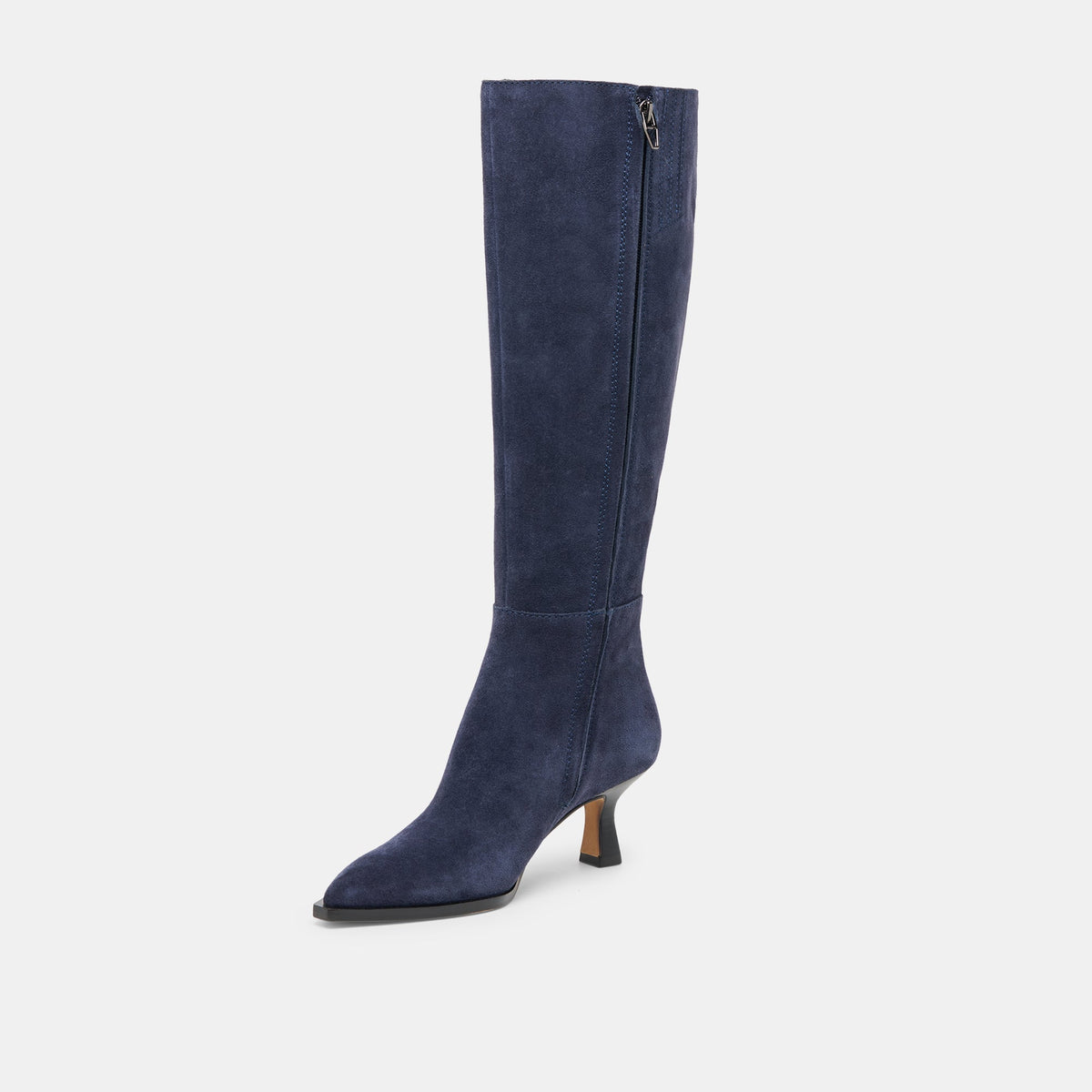Auggie Navy Suede Wide Calf Boots | Dolce Vita