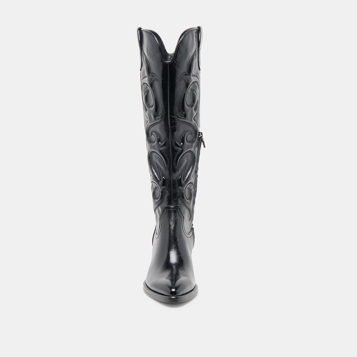 Mirla Black Leather Wide Calf Boots | Dolce Vita