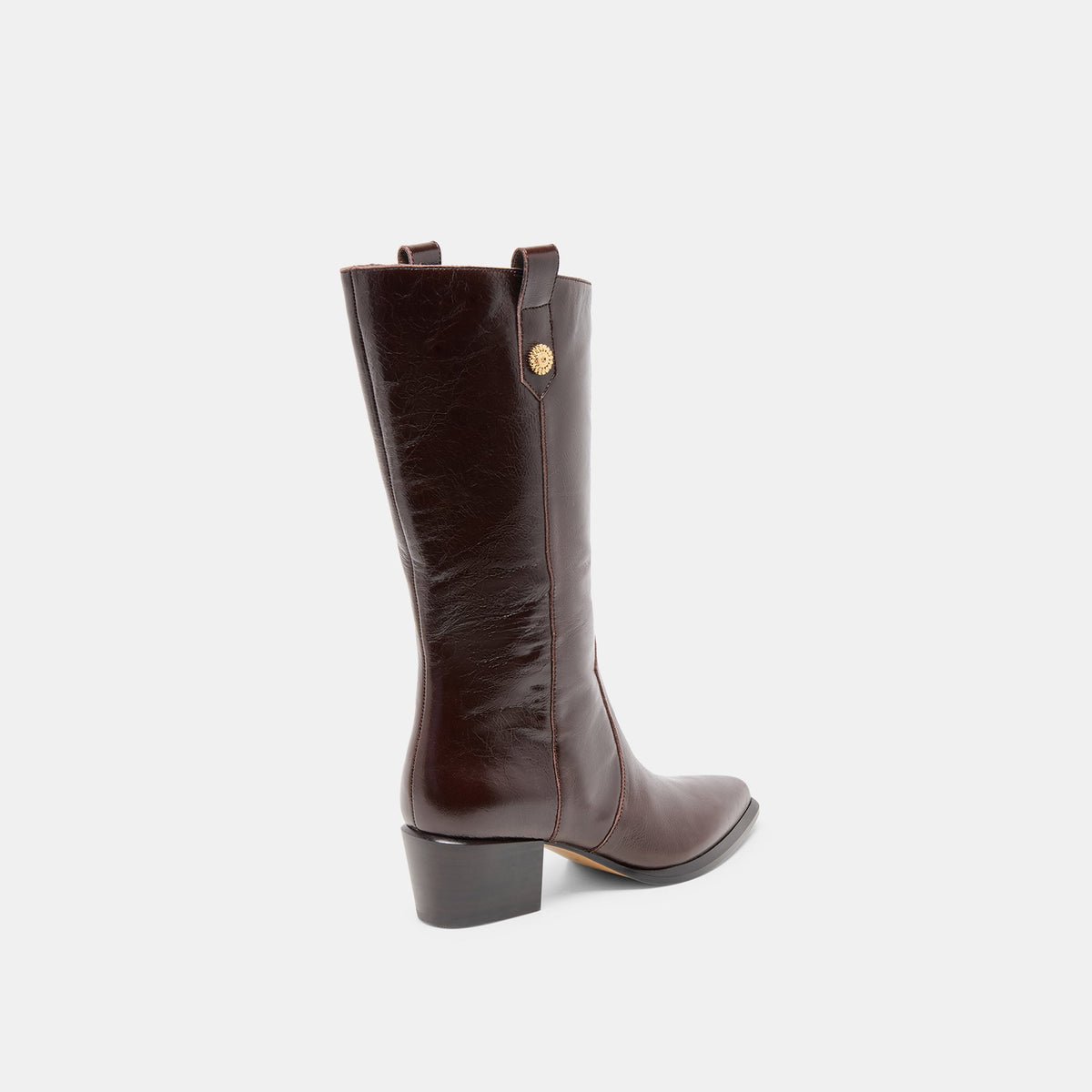 Vern Chocolate Leather Wide Calf Boots | Dolce Vita