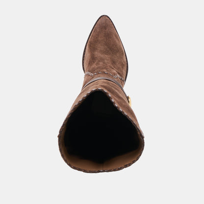 Jody Dk Brown Suede Wide Calf Boots | Dolce Vita