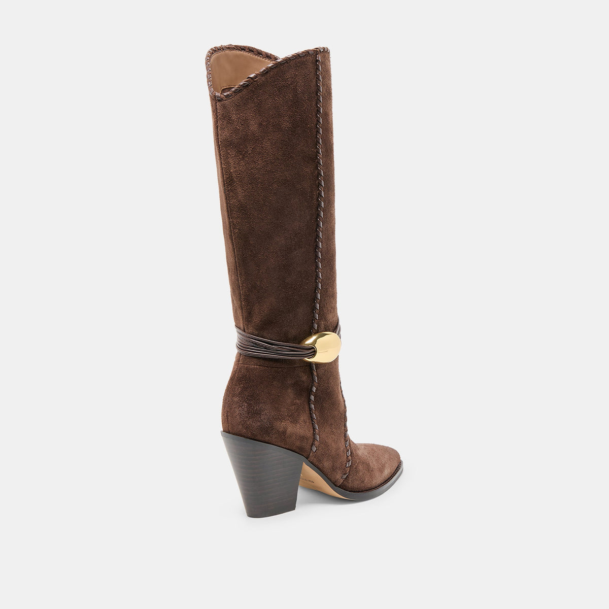Jody Dk Brown Suede Wide Calf Boots | Dolce Vita
