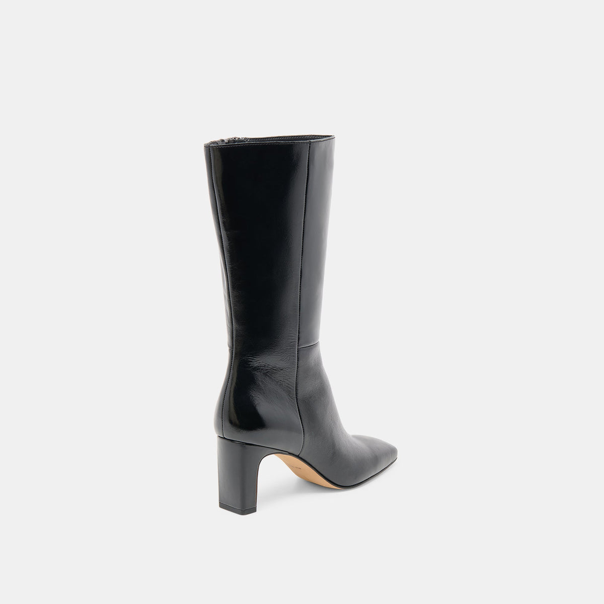 Riggs Wide Calf Black Leather Boots | Dolce Vita