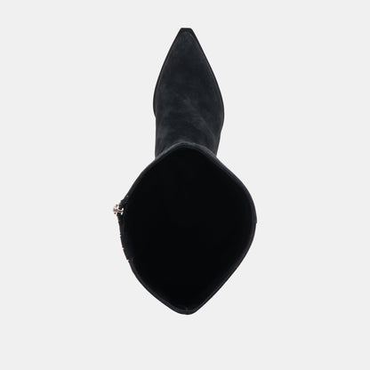 AUGGIE WIDE CALF BOOTS ONYX SUEDE | Dolce Vita