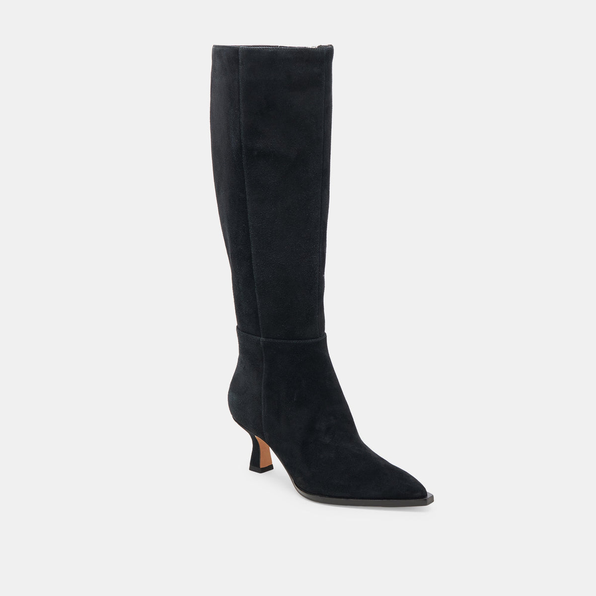 AUGGIE WIDE CALF BOOTS ONYX SUEDE | Dolce Vita