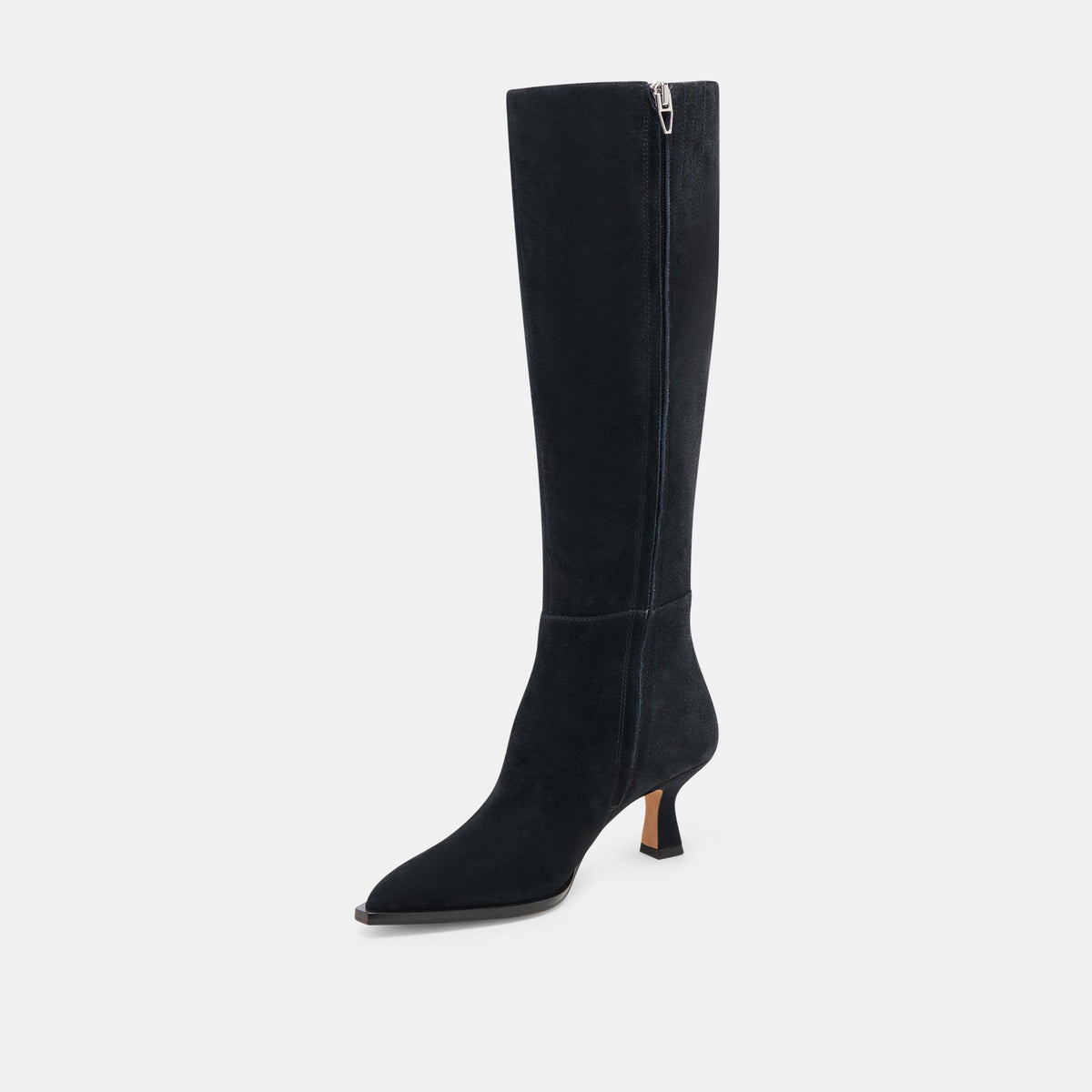 AUGGIE WIDE CALF BOOTS ONYX SUEDE | Dolce Vita
