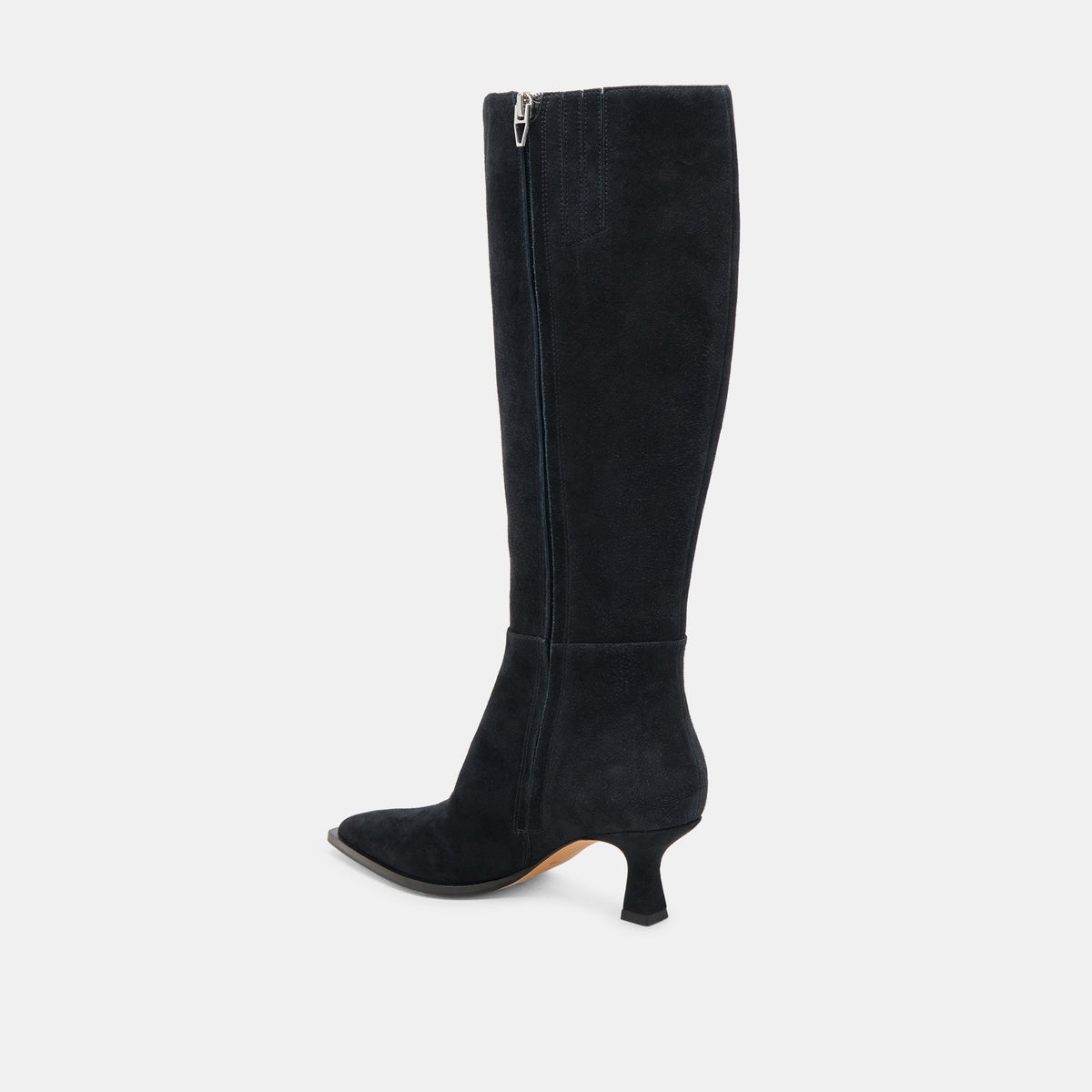 AUGGIE WIDE CALF BOOTS ONYX SUEDE | Dolce Vita