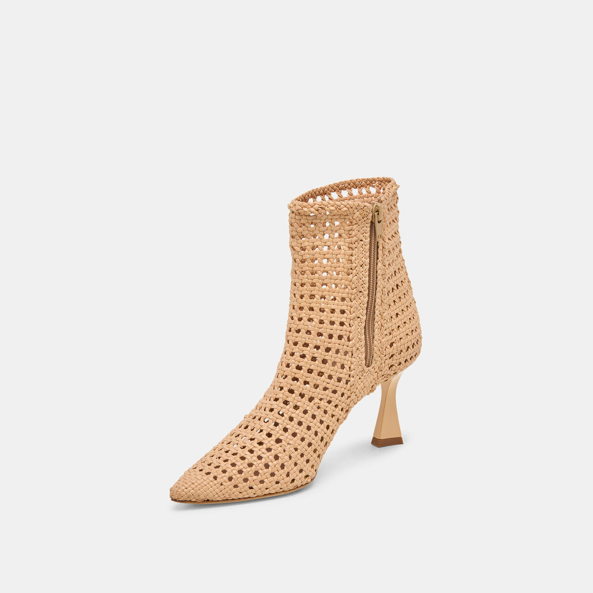 Lonni Tan Woven Leather Booties | Dolce Vita