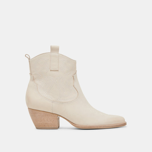 SHANIA BOOTIES IVORY NUBUCK | Dolce Vita