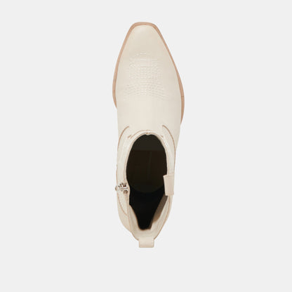 SHANIA BOOTIES IVORY NUBUCK | Dolce Vita