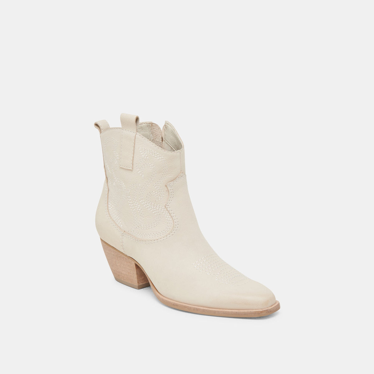 SHANIA BOOTIES IVORY NUBUCK | Dolce Vita