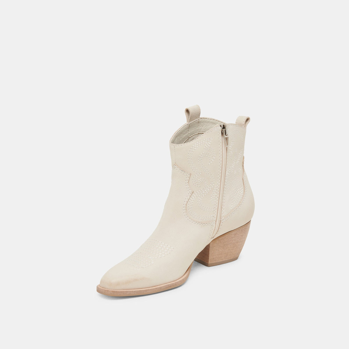 SHANIA BOOTIES IVORY NUBUCK | Dolce Vita