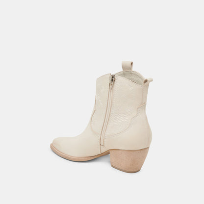 SHANIA BOOTIES IVORY NUBUCK | Dolce Vita