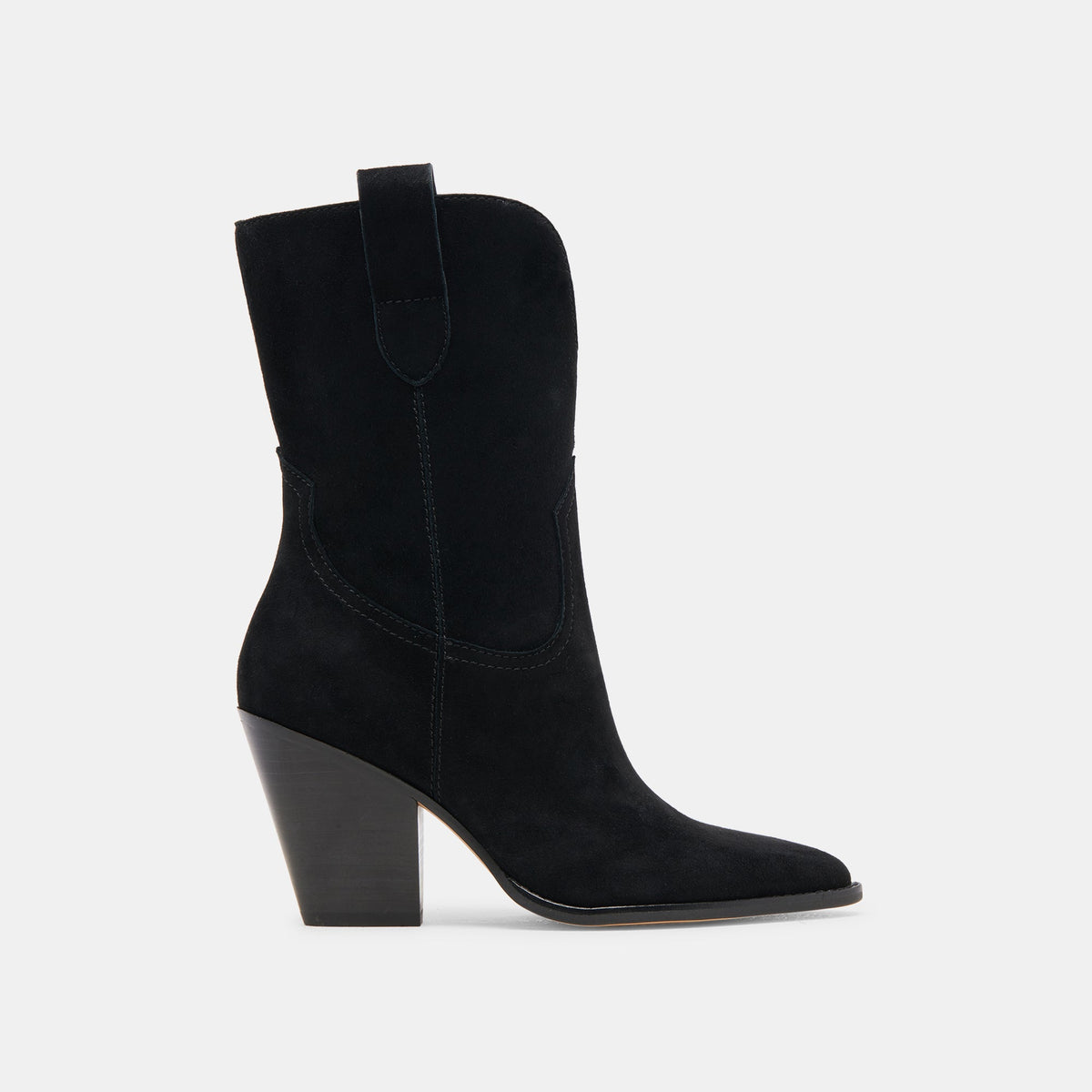 JESSEY BOOTS ONYX SUEDE | Dolce Vita