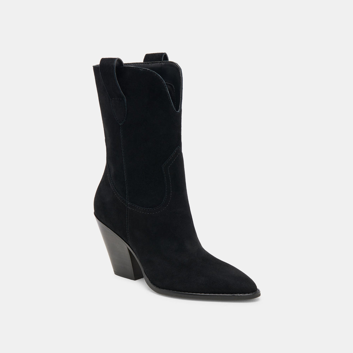 JESSEY BOOTS ONYX SUEDE | Dolce Vita