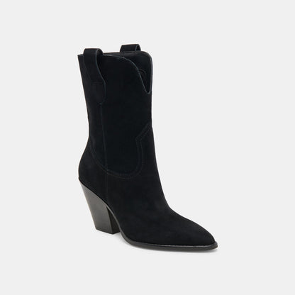 JESSEY BOOTS ONYX SUEDE | Dolce Vita