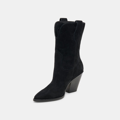 JESSEY BOOTS ONYX SUEDE | Dolce Vita