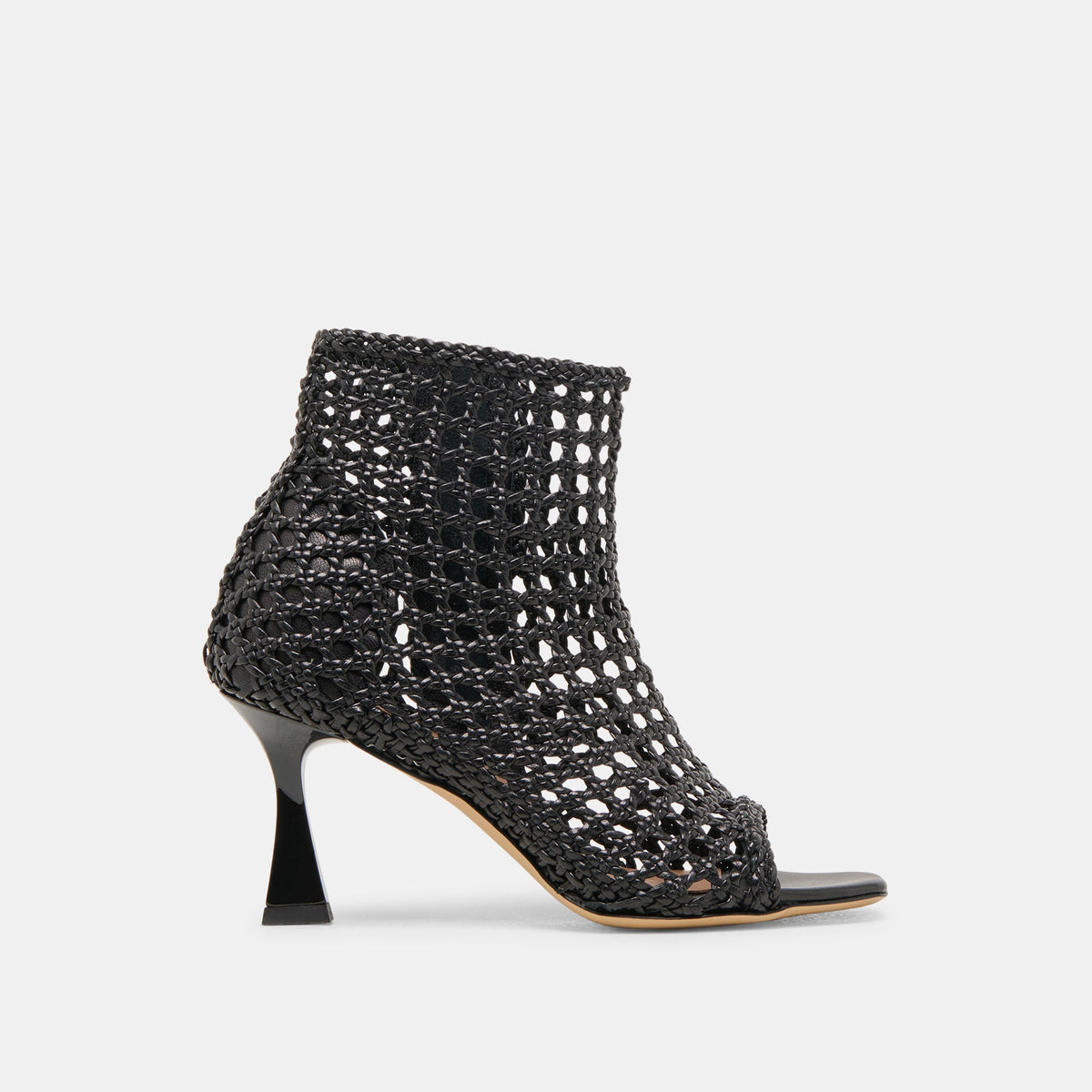 Quin Black Woven Leather Heels | Dolce Vita