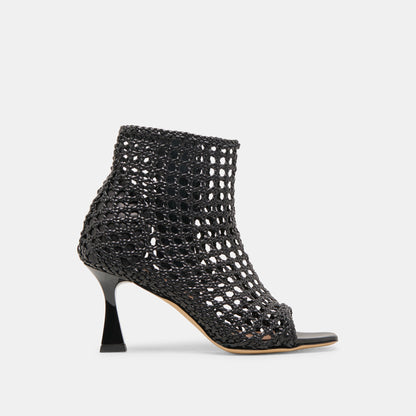 Quin Black Woven Leather Heels | Dolce Vita