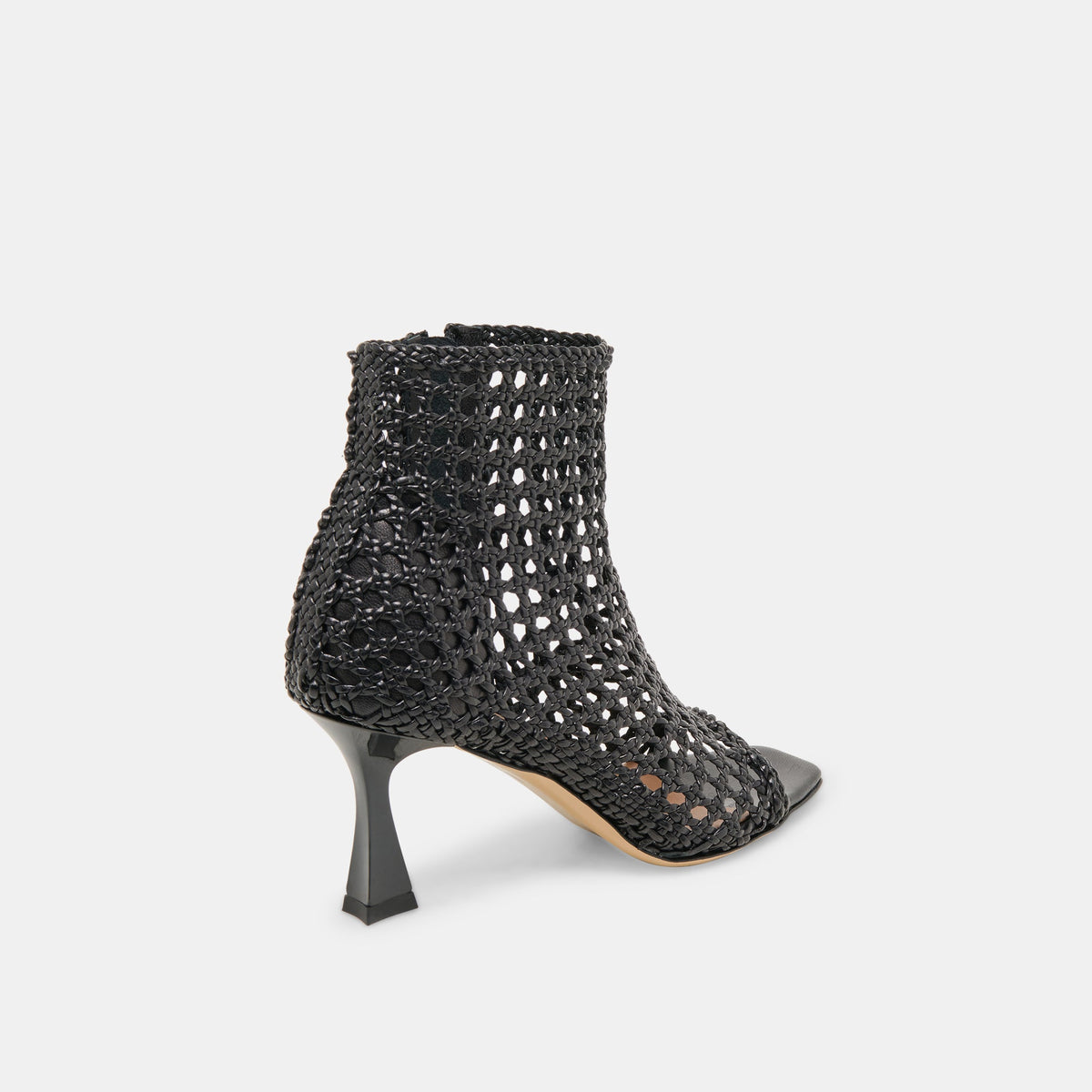 Quin Black Woven Leather Heels | Dolce Vita