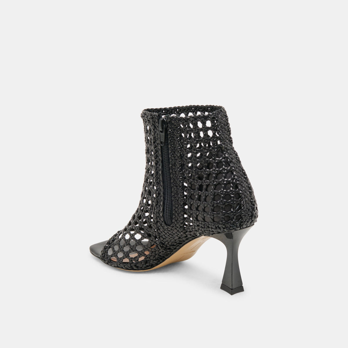 Quin Black Woven Leather Heels | Dolce Vita