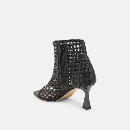 Quin Black Woven Leather Heels | Dolce Vita