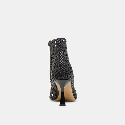 Quin Black Woven Leather Heels | Dolce Vita