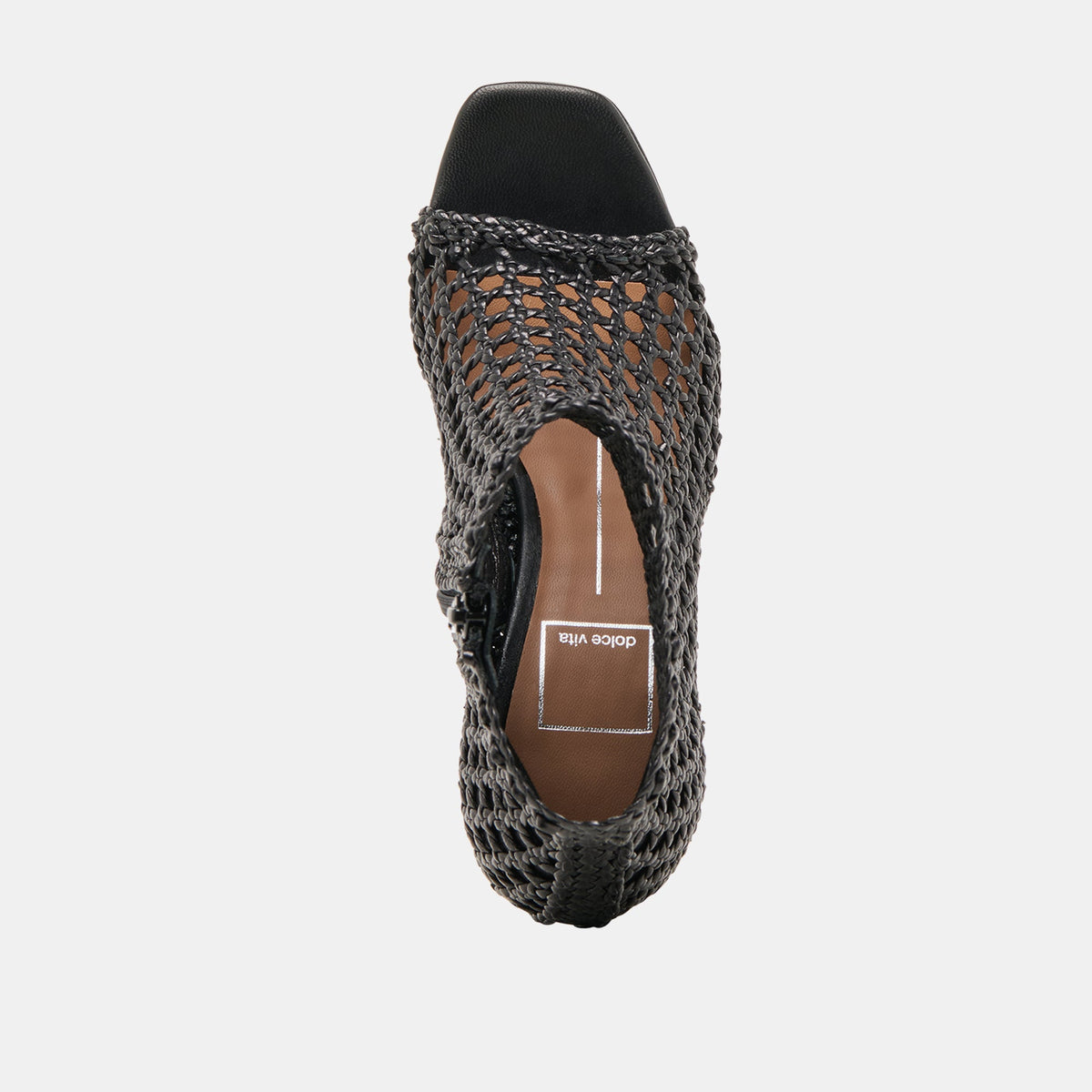 Quin Black Woven Leather Heels | Dolce Vita