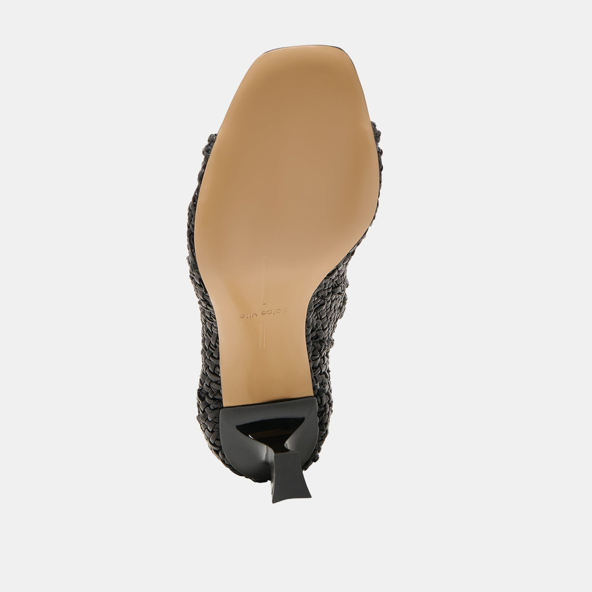 Quin Black Woven Leather Heels | Dolce Vita