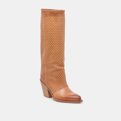 BOONE BOOTS COGNAC LEATHER | Dolce Vita