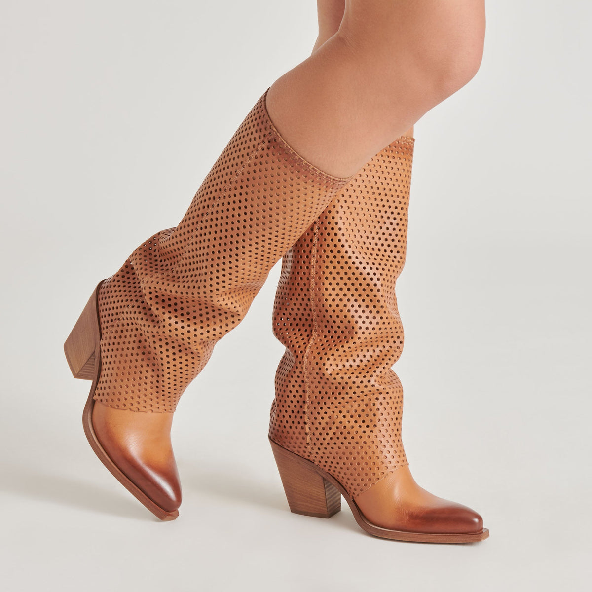 BOONE BOOTS COGNAC LEATHER | Dolce Vita