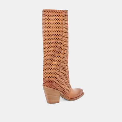 BOONE BOOTS COGNAC LEATHER | Dolce Vita