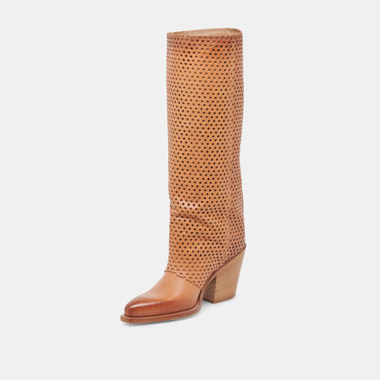 BOONE BOOTS COGNAC LEATHER | Dolce Vita