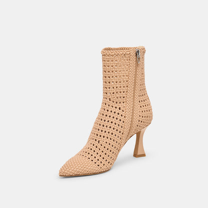Embry Lt Tan Woven Stella Booties | Dolce Vita