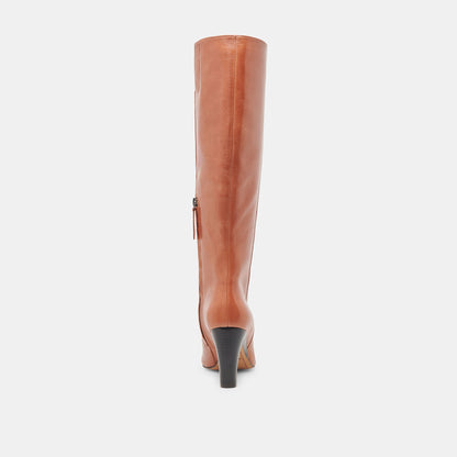 NELAS BOOTS COGNAC LEATHER | Dolce Vita
